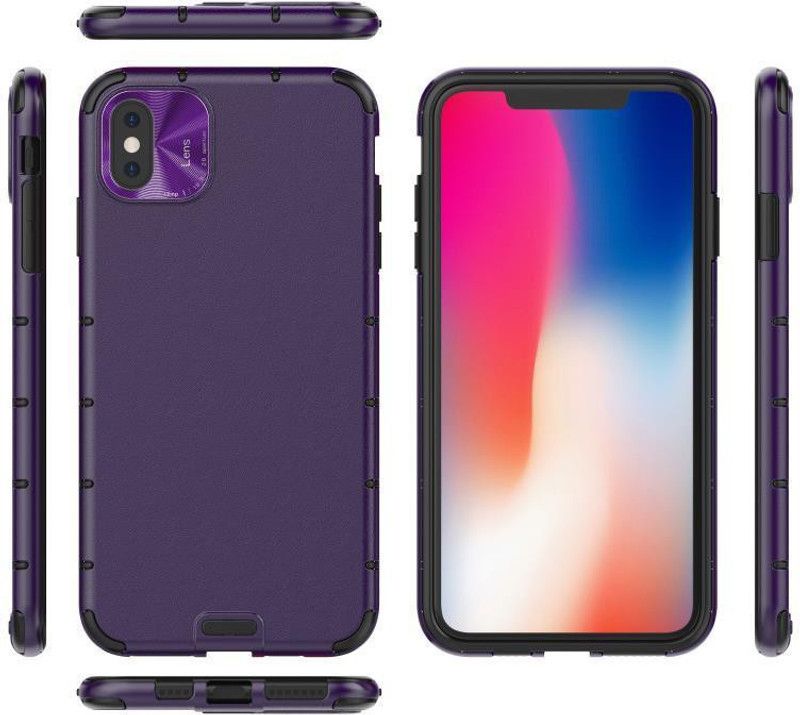 MOBIRUSH Back Cover for iPhone X / XS  (Purple, Hard Case, Pack of: 1)