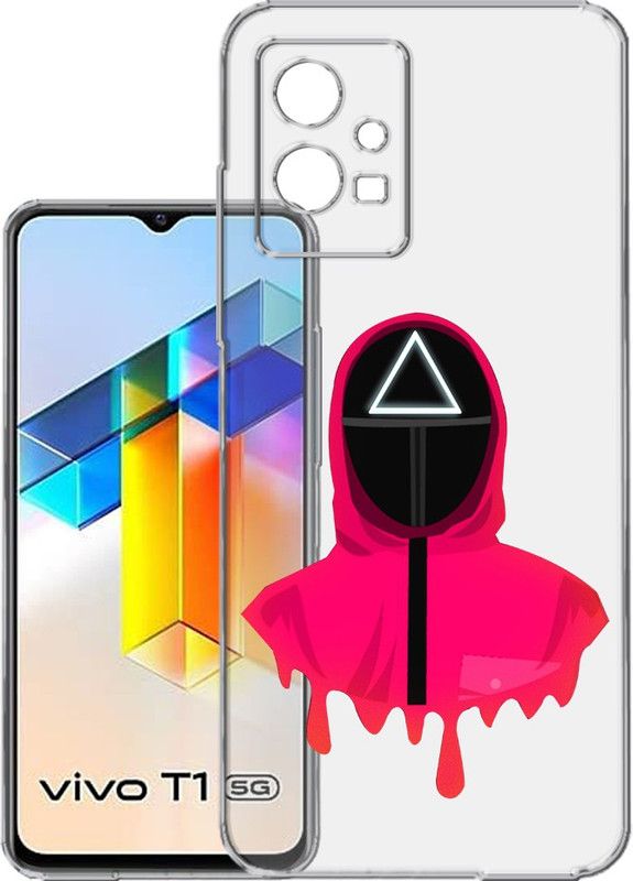 HANIRY Back Cover for Vivo Y75 5g  (Pink, Transparent, Flexible, Silicon, Pack of: 1)