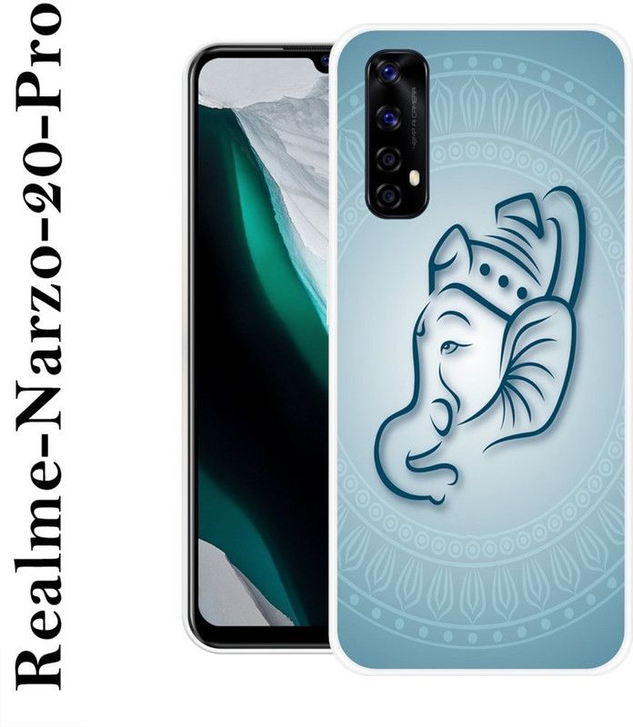 Sswastik Back Cover for Realme Narzo 20 Pro  (Blue, Grip Case, Silicon)