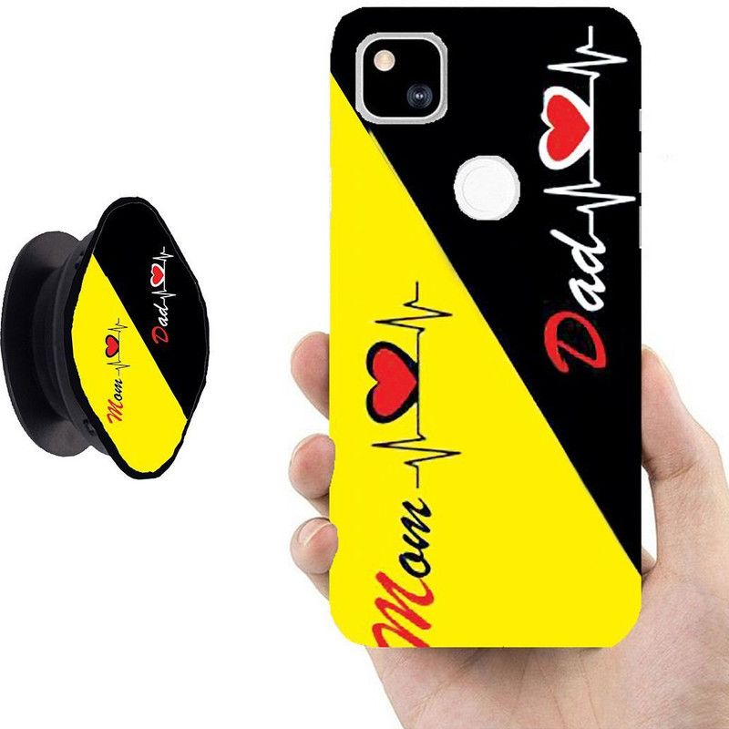 SPBR Back Cover for Google Pixel 4A  (Black, Yellow, Cases with Holder)