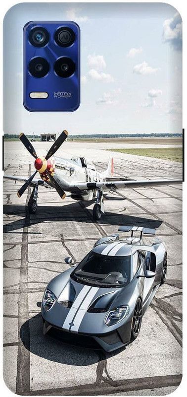 Bluvver Back Cover for Realme Narzo 30 5G,RMX3242, Printed Plane Supercar Back Cover  (Multicolor, Hard Case, Pack of: 1)