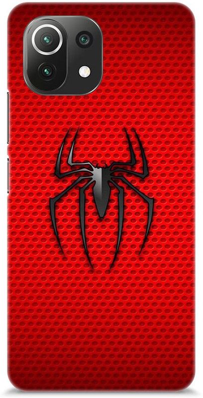 Chiraiyaa Back Cover for Mi 11 Lite  (Red, Black, Hard Case)