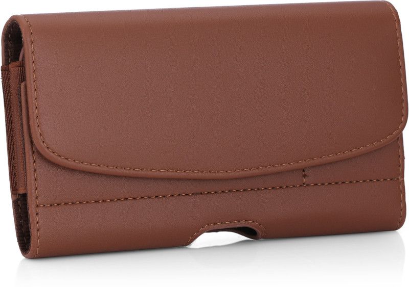 Pure Color Pouch for Samsung Galaxy S9  (Brown, Holster)