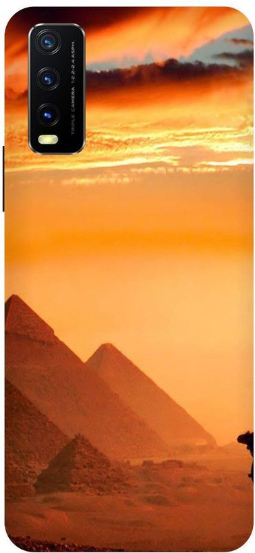 Bluvver Back Cover for Vivo Y12s, V2033, Printed Sunset Back Cover  (Multicolor, Hard Case, Pack of: 1)