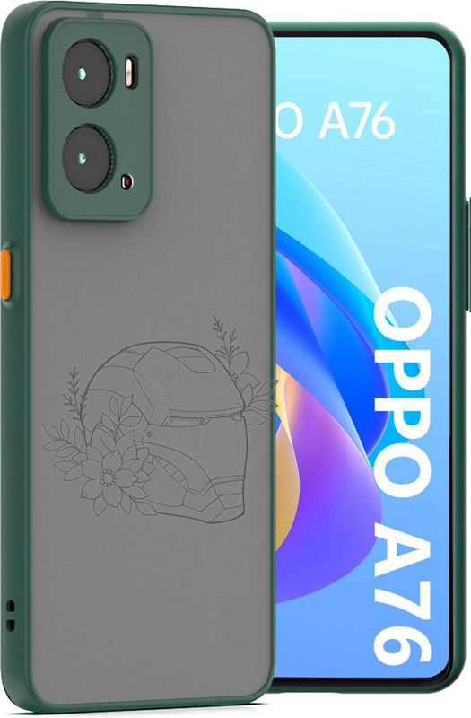 Lilliput Back Cover for OPPO A76 5G  (Green)