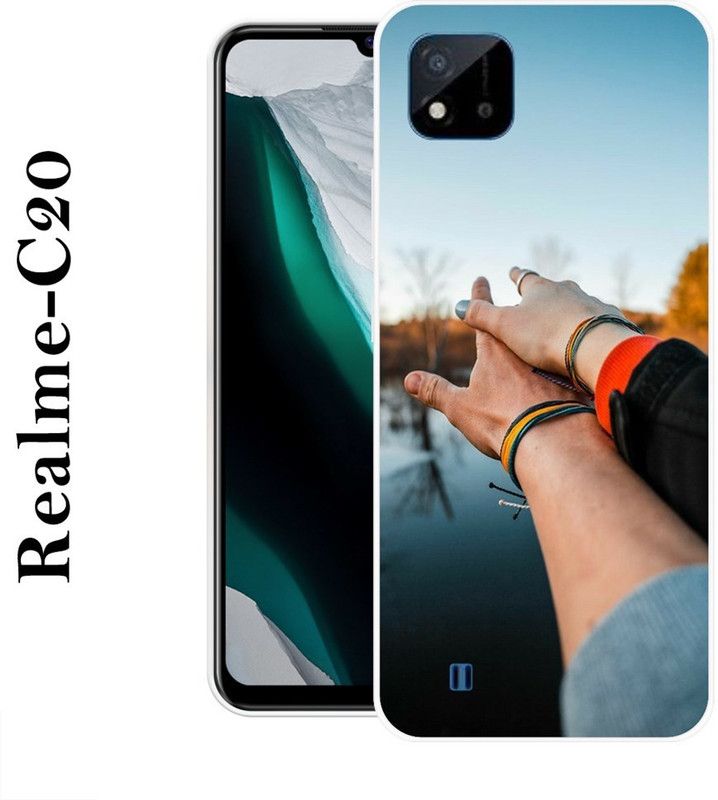 SIMAWAT Back Cover for Realme C20  (Multicolor, Grip Case, Silicon)