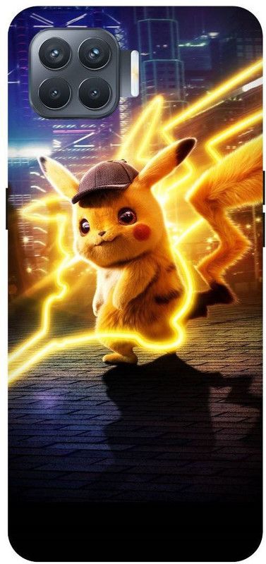 Zaplab Back Cover for Oppo F17 Pro, CPH2119, Detective Pikachu Pikachu Printed Back Cover  (Multicolor, Hard Case, Pack of: 1)