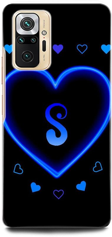 ORBIQE Back Cover for REDMI Note 10 m2101k7ai S, S LETTER, S ALPHABET, DESIGN  (Black, Hard Case, Pack of: 1)