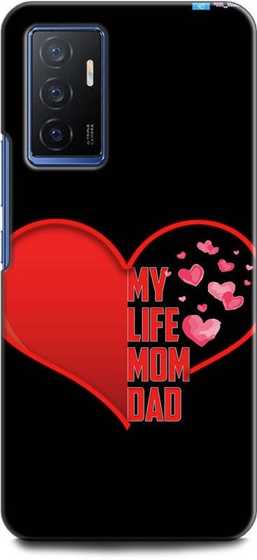 KEYCENT Back Cover for Vivo V23e 5G, V2126 MOTHER, MAA, FATHER, LIFE LINE, I LOVE MY MOM DAD  (Multicolor, Shock Proof, Pack of: 1)
