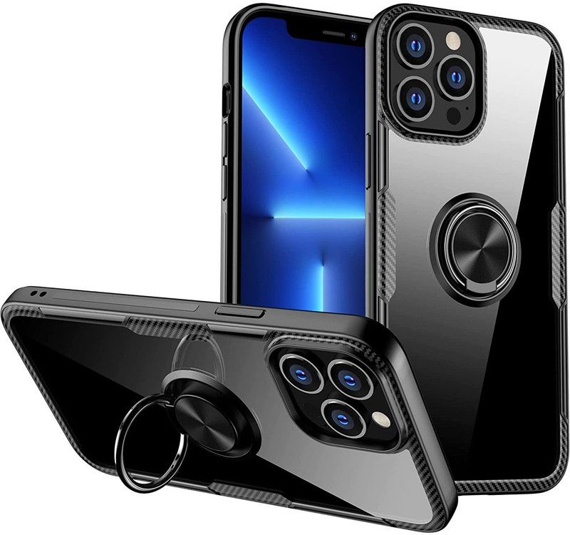ELOVE Back Cover for Apple iPhone 13 pro  (Black, Pack of: 1)