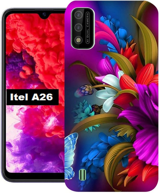 mitzvah Back Cover for Itel A26  (Multicolor, Dual Protection, Silicon, Pack of: 1)