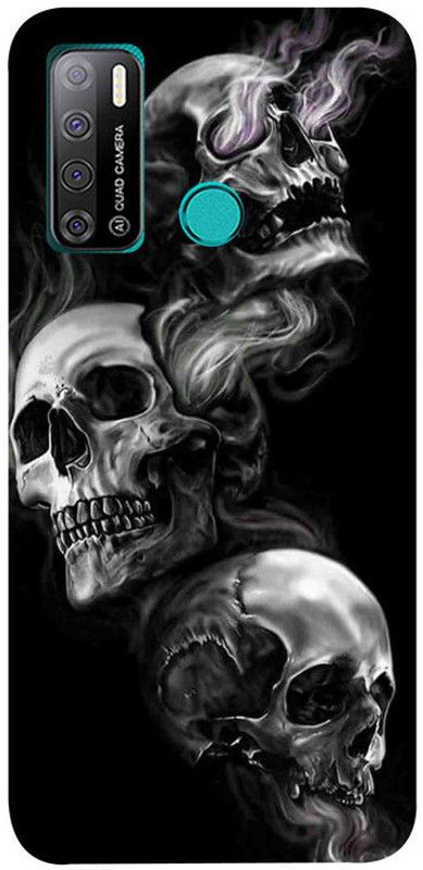 Golden mask Back Cover for Tecno Spark Power 113  (Black, Silicon)