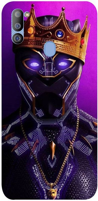Golden Mask Back Cover for Sky Hawk Back Cover For Samsung Galaxy M21 King Panther  (Multicolor, Waterproof, Silicon, Pack of: 1)