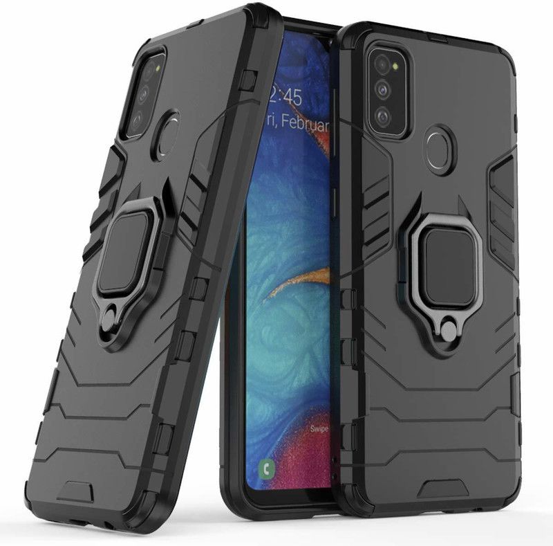 GoldKart Back Cover for Samsung Galaxy M21  (Black, Dual Protection, Pack of: 1)
