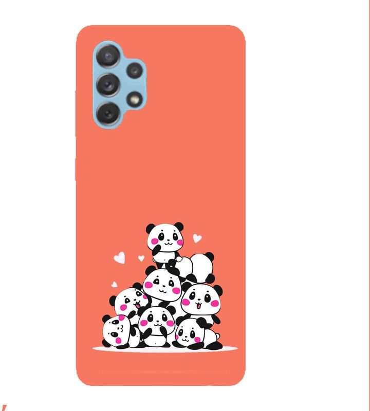 sgcoversstore Back Cover for Samsung A32  (Orange, White, Hard Case, Pack of: 1)