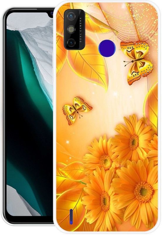 REALKING Back Cover for Tecno Spark 6 6 Go, Tecno Spark Go 2021  (Orange, Silicon)