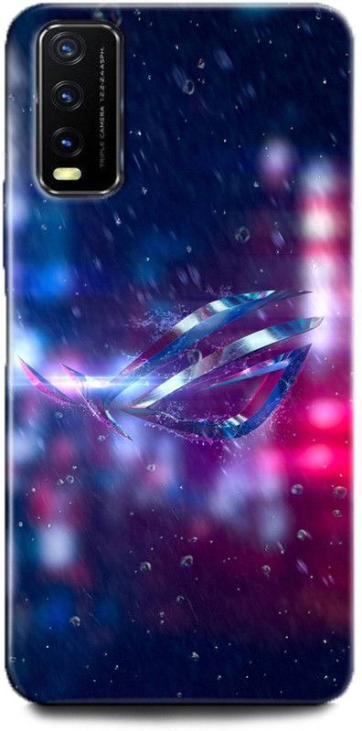 INDICRAFT Back Cover for Vivo Y12G, V2068 ROG, GALAXY, BLUE, RED, STOCK, RAIN DROPS  (Multicolor, Dual Protection, Pack of: 1)