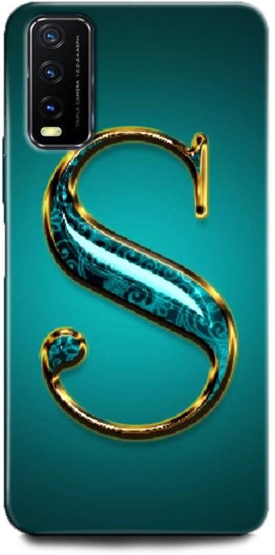 INDICRAFT Back Cover for Vivo Y12G, V2068 S, S LETTER, STAR, ALPHABET  (Multicolor, Dual Protection, Pack of: 1)