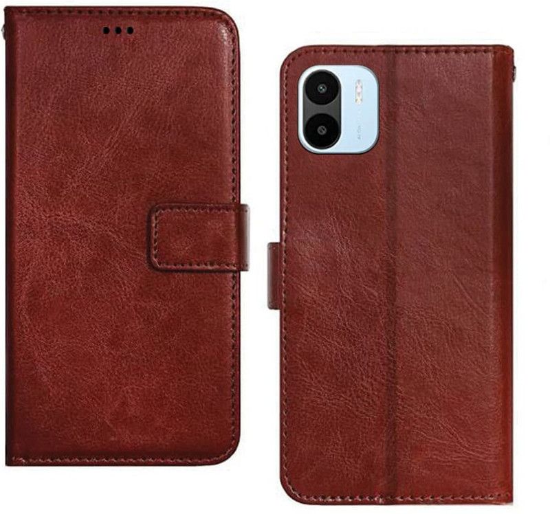 Instyle Flip Cover for Mi Redmi A1 2022  (Brown, Pack of: 1)