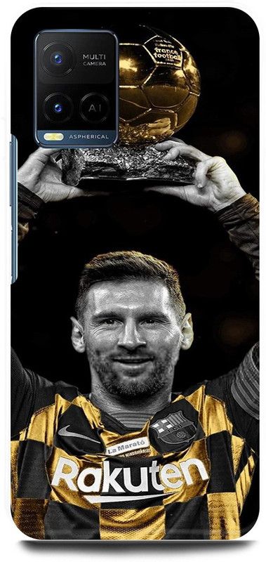 play fast Back Cover for Vivo Y21E LIONEL, MESSI, CUP, 10, MESSI  (Black, Hard Case)