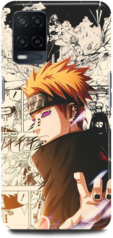 FRONK Back Cover for OPPO A54, CPH2239, NARUTO, SHIPPUDEN, ANIME, NEON  (White, Hard Case, Pack of: 1)