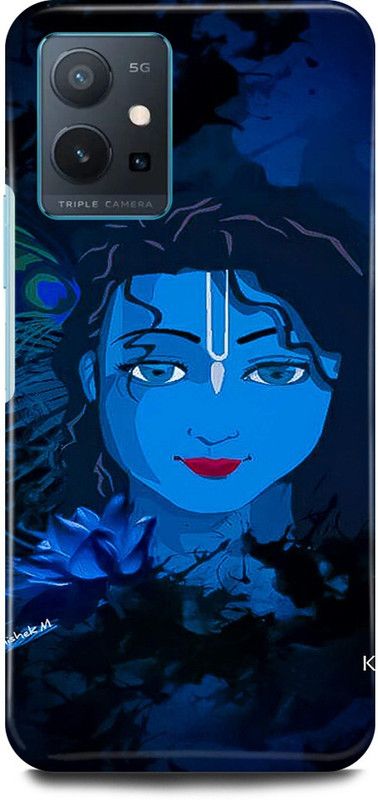 play fast Back Cover for Vivo y75 5G, V2142 KRISHNA, KANHAIYA, BLUE, KANHA  (Blue, Hard Case, Pack of: 1)
