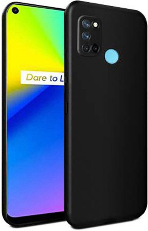 Stunny Back Cover for Realme 7i, Realme 7i Mobile covers, Camera protection  (Black, Camera Bump Protector, Silicon, Pack of: 1)