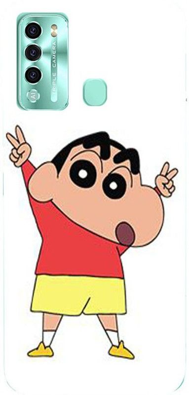 Golden Mask Back Cover for Itel Vision 2 Shinchan With White Background  (Multicolor, Waterproof, Silicon, Pack of: 1)