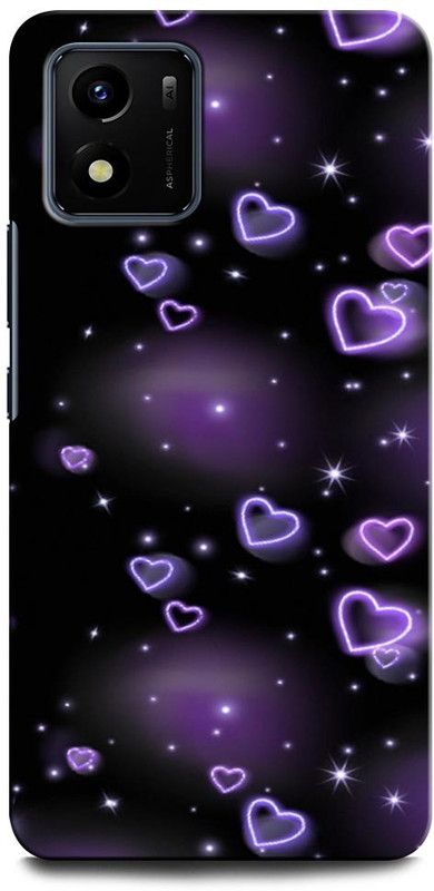 INTELLIZE Back Cover for VIVO Y15s HEART, LOVE, BLUE, HAPPINESS, NIGHT, GALAXY  (Multicolor, Hard Case, Pack of: 1)