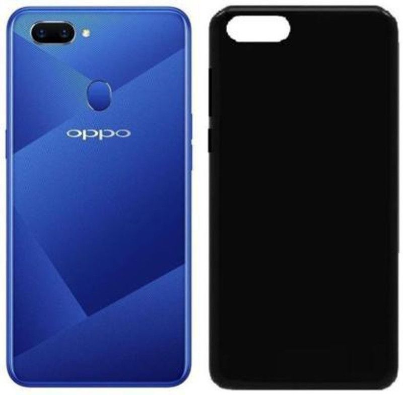 forcho Back Cover for Black Rubber Back Cover Compatible With Oppo A5  (Black, Flexible, Silicon, Pack of: 1)