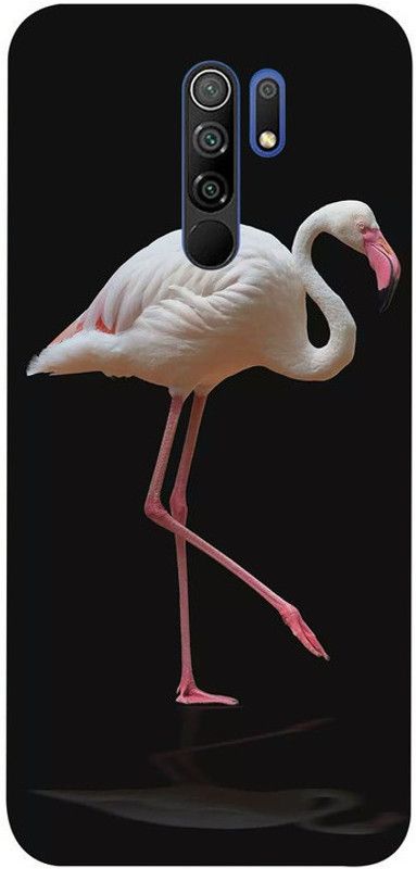 Mobismart Back Cover for Redmi 9 Prime  (Black, White, Silicon)
