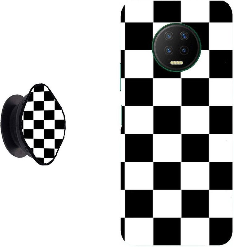 SPBR Back Cover for Infinix Note 7  (Black, White)