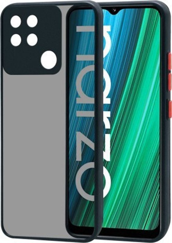Cermarise Back Cover for Realme Narzo 50A  (Black, Camera Bump Protector, Pack of: 1)