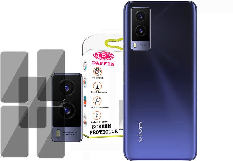 Daffin Back Camera Lens Glass Protector for Vivo V21E 5G  (Pack of: 5)
