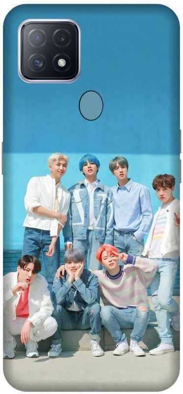 VS PRINT LINK Back Cover for OPPO A15 , CPH2185 ,BTS, bts, BTS army, BTS Love, bts singers Printed  (Blue, Hard Case, Pack of: 1)