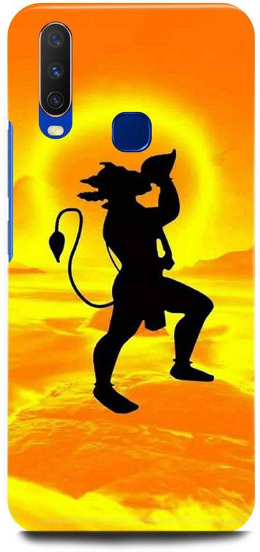 JUGGA Back Cover for Vivo Y15, 1901, HANUMAN, JI, JAI,SHREE, RAM  (Yellow, Hard Case, Pack of: 1)