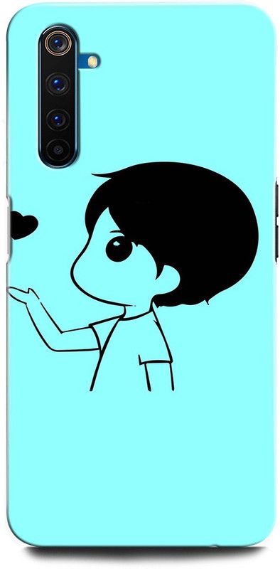 ORBIQE Back Cover for Realme 6 RMX2001 BOY, ANIME, ALONE BOY, HEART,  (Multicolor, Shock Proof, Pack of: 1)