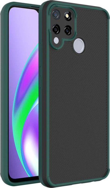 AOnes Back Cover for Realme C12 / C25 / C25S / Narzo 20 / 30A  (Green, Cases with Holder, Pack of: 1)