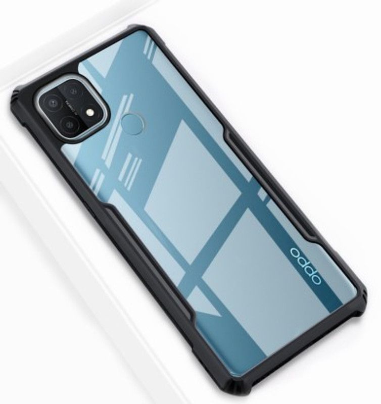 Cermarise Back Cover for Oppo A15s  (Black, Camera Bump Protector)