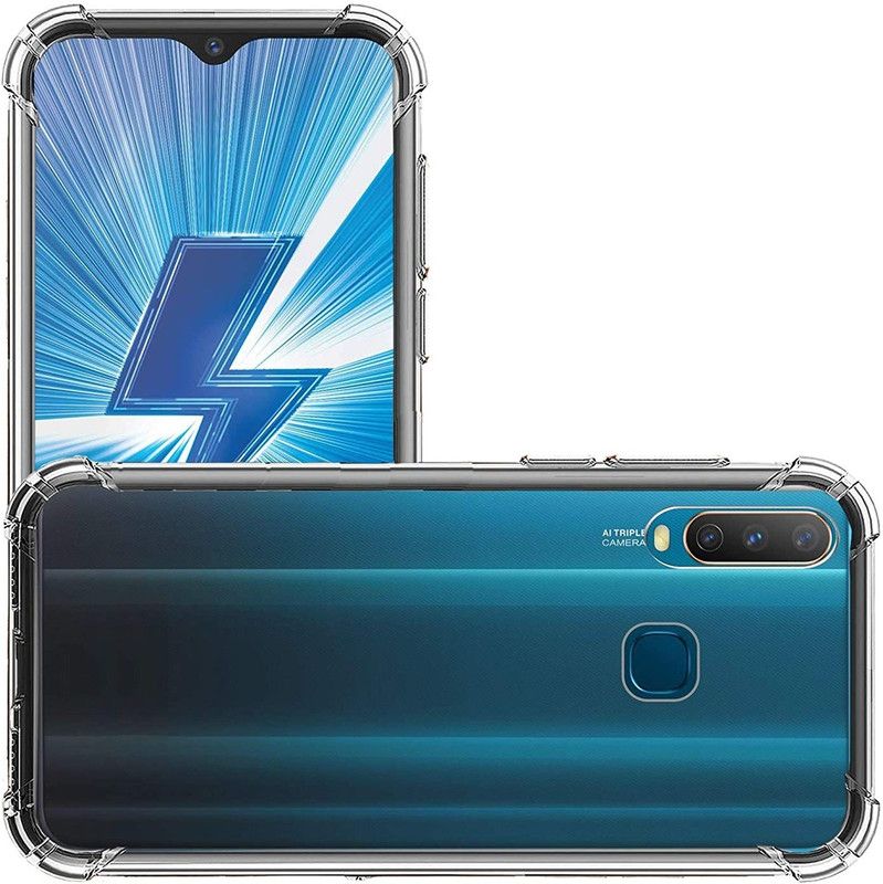 Phone Back Cover Back Cover for Samsung Galaxy A20s, Samsung A20s, Galaxy A20s  (Transparent, White, Grip Case, Pack of: 1)
