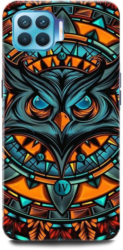 MP ARIES MOBILE COVER Back Cover for OPPO F17, CPH2095, OWL FUNNY OWL NIGHT WATCH ABEJ BEOGRAD TRIPPY OWL  (Multicolor, Hard Case, Pack of: 1)