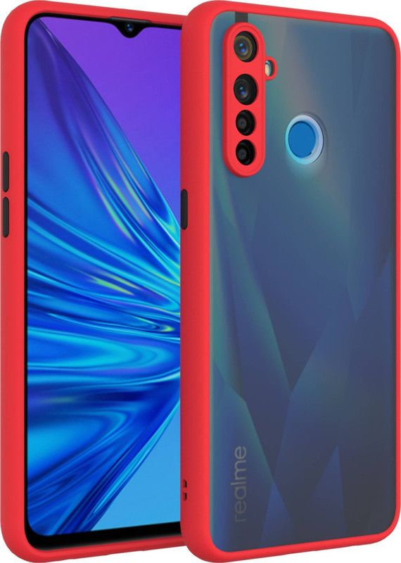 AOnes Back Cover for Realme Narzo 10  (Red, Cases with Holder, Pack of: 1)