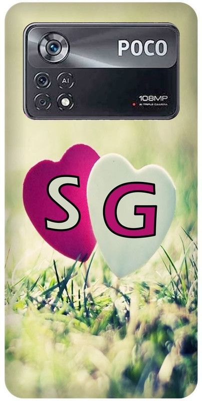 JUGGA Back Cover for POCO X4 Pro 5G, MZB0AWDIN, S LOVES G NAME,S NAME, G LETTER, ALPHABET,S LOVE G NAME  (Green, Hard Case, Pack of: 1)