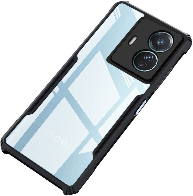 LIKEDESIGN Back Cover for Vivo T1 Pro 5G, Vivo iQOO Z6 Pro 5G, iQOO Z6 Pro 5G  (Transparent, Black, Shock Proof, Pack of: 1)