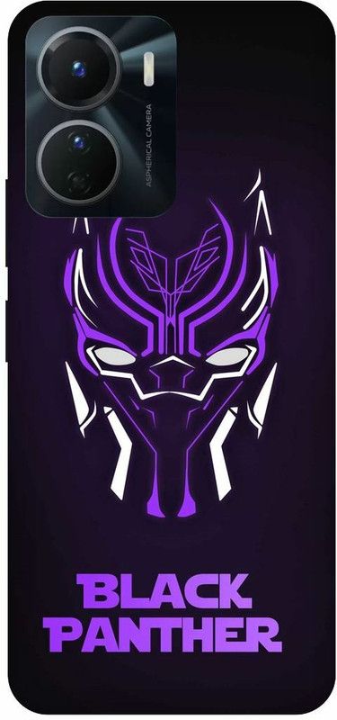 COVERJET Back Cover for VIVO Y16-BLACK- PANTHER- MARVEL- SUPER- HERO  (Purple, Hard Case, Pack of: 1)