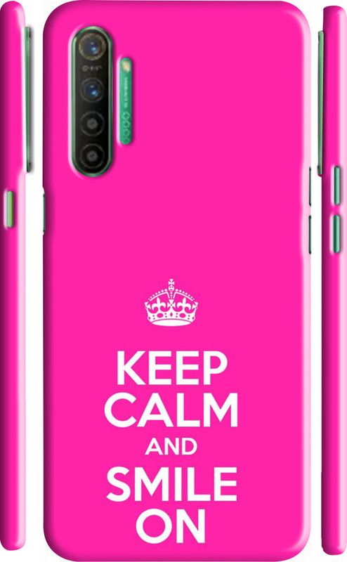 LETAPS Back Cover for Realme X2 / Realme XT  (Pink, White, Hard Case)