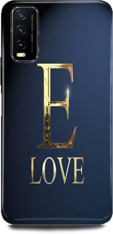 FUGGA Back Cover for Vivo Y12s, V2033, E, LETTER, ALPHABET, LOVE, E, NAME  (Multicolor, Hard Case, Pack of: 1)