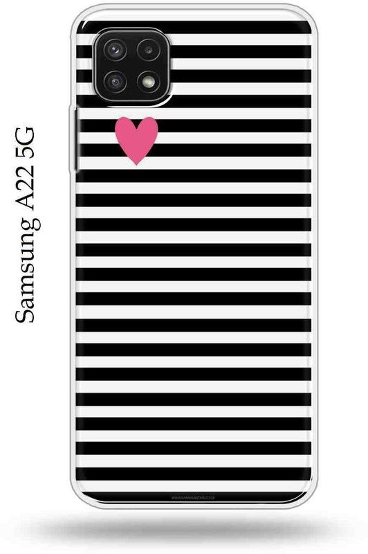 Shivay Mobicase Back Cover for Samsung Galaxy A22 5G  (Black, White, Dual Protection, Silicon, Pack of: 1)