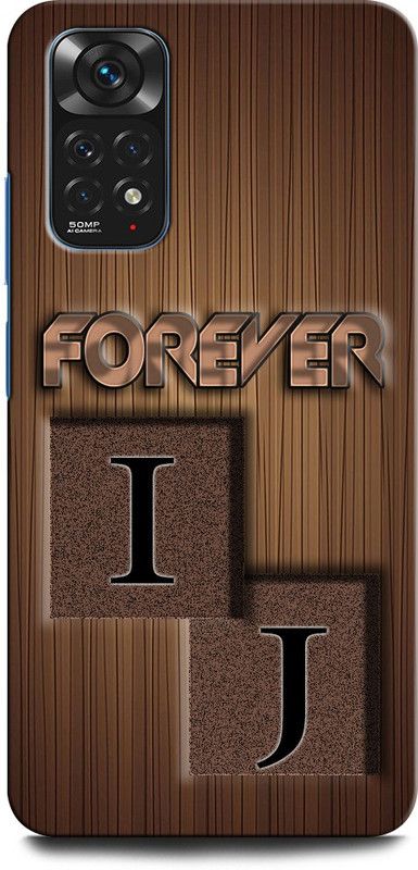 INTELLIZE Back Cover for Redmi Note 11S IJ, I LOVE J, J LOVE I, I LETTER, J LETTER, IJ NAME  (Multicolor, Hard Case, Pack of: 1)