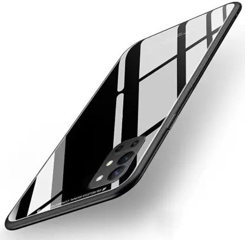 Yebhi Online Back Cover for OnePlus 9RT |Premium Quality Glass| Stunning Look| Slim Fit  (Black, Grip Case, Pack of: 1)